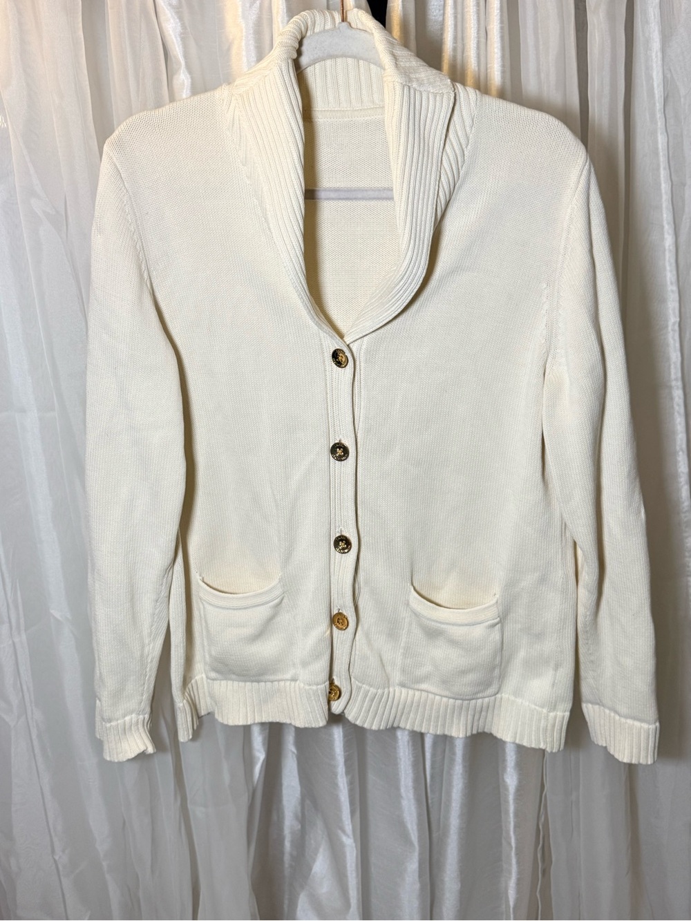 Lauren by Ralph Lauren classic Shawl Collar Button-Front Sweater Cardigan